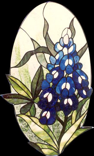 I'll always love Texas Bluebonnets<3 Bluebonnet Stained Glass Pattern, Bluebonnet Photos, Bluebonnet Painting, Texas Flowers, Texas Crafts, Idea Paint, Leadlight Windows, Texas Wildflowers, Stain Glass Window Art