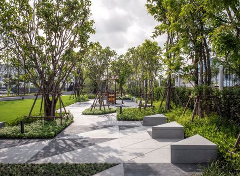 Modus Vibhavadi by Kernel Design « Landscape Architecture Platform | Landezine Playground Areas, Urban Landscape Design, Landscape Concept, Urban Park, Furnishings Design, Landscape Features, Parking Design, Contemporary Landscape, Landscape Architect