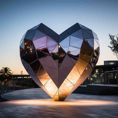 metal heart sculpture,giant heart sculpture,outdoor heart sculpture,heart sculpture,heart shaped sculpture,art heart sculpture 3d Heart Sculpture, Heart Sculpture Art, Love Themes, Industrial Loft Design, Outdoor Metal Art, Heart Sculpture, Stainless Steel Coffee Table, Stainless Steel Mirror, Sculpture Modern