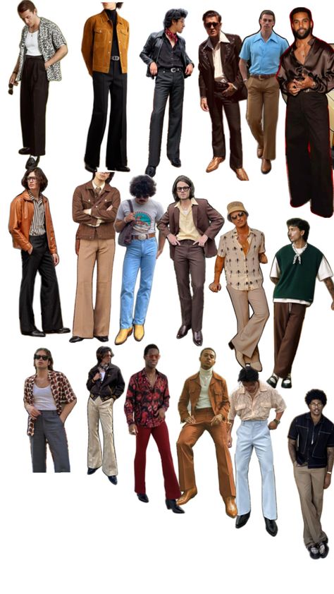 1960 Mens Fashion Casual, Mens 60s Outfits, 1970s Outfits Men, 1970s Male Fashion, Disco Outfit Men 70s Fashion, Male 70s Fashion, Men’s 70s Fashion, 60s Aesthetic Fashion, 1970s Fashion Mens