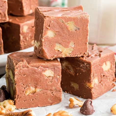 Fannie May Fudge Recipe - Shugary Sweets Kraft Fudge Recipe, Buttercream Truffles, Samoa Truffles, Soft Chocolate Fudge, Eggnog Truffles, Original Fantasy Fudge Recipe, Almond Truffles, Fantasy Fudge Recipe, Toffee Bites