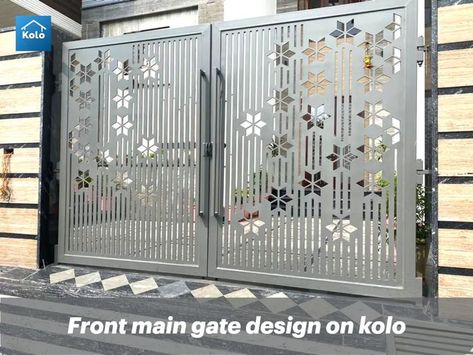 frontmaingate, koloapp, kerala, exterior, gate, delhi New Gate Design, Latest Gate Design, Sliding Window Design, Decorative Wall Molding, Main Gates, Gate Designs Modern, House Main Door Design, Gates Design, Grill Gate Design