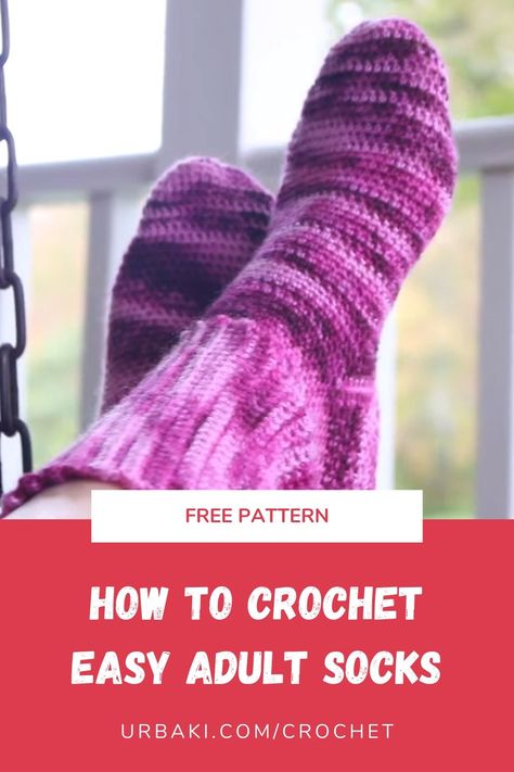 How To Crochet Socks For Beginners, Crochet Socks Free Pattern For Beginners, Crochet Socks Tutorial, Crochet Slouchy Beanie Pattern, Crochet Sock Pattern Free, Easy Crochet Socks, Crocheted Sweaters, Crochet Sock, Easy Crochet Slippers