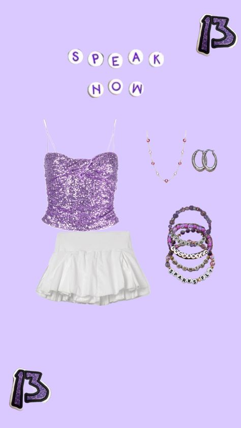 Speak Now | Eras Tour Outfit | Taylor Swift 💜⭐️🦋 Eras Tour Outfit Taylor Swift, Speak Now Eras Tour, Disco Party Outfit, Eras Tour Outfits, Taylor Swift Costume, Sabrina Carpenter Outfits, Eras Tour Outfit, Whimsical Dress, Taylor Swift Tour Outfits