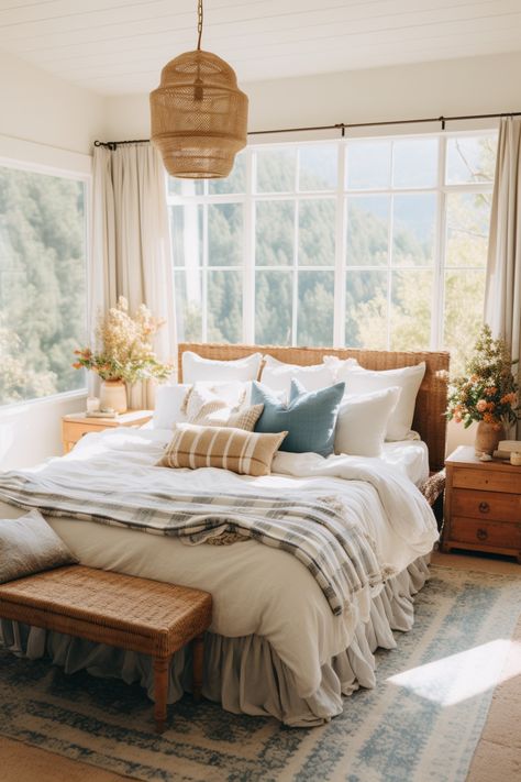 80+ Gorgeous Cottagecore Bedroom Ideas Country Romance Home Style, Cottage Aesthetic Interior, Bedroom Ideas Cottagecore, Cottage Core Bedroom Ideas, Cottagecore Bedrooms, Floral Patterns Vintage, Modern Cottage Bedroom, Modern Cottage Core, Cottage Core Bedroom