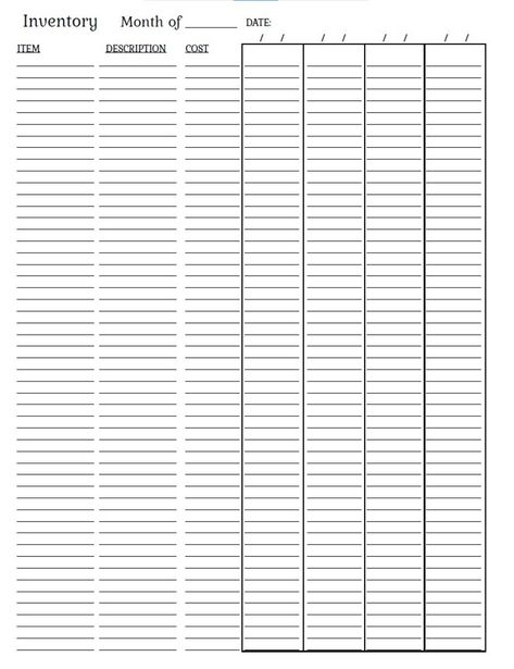 Track your inventory on these convenient worksheets. Designed for several uses with 4 number slots for each listed item or product. Great for personal use or sellers and small businesses. Sheet has space to list the item name, description or ID number, cost, quantity, and the date.  This is a PDF file download for you to print copies yourself. Made for a standard 8.5 X 11 size sheet of paper. Includes 3 files: one for each sheet pictured, so you may choose the format that works best for you. Downloads quickly after purchase for use right away. Etsy will also send you an email with a download link. Inventory Management Templates, Small Business Printables, Inventory Sheet, Inventory Printable, Cost Sheet, Free Planner Templates, Math Sheets, Business Printables, 4 Number