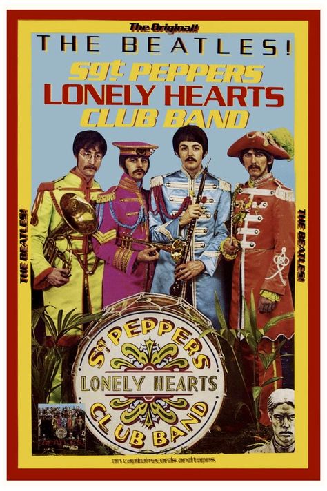 Sgt Peppers Lonely Hearts Club Band, Beatles Wallpaper, Beatles Vintage, Beatles Sgt Pepper, Beatles Poster, Lonely Hearts Club, Vintage Music Posters, Beatles Pictures, Sgt Pepper