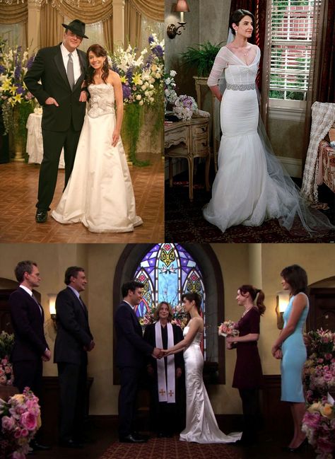 How I Met Your Mother weddings Himym Wedding, Mother Wedding, Weddings By Color, How I Met Your Mother, I Meet You, Wedding Theme, Serie Tv, Wedding Bride, Strapless Wedding Dress