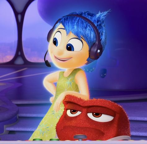 Joy Pfp Inside Out, Joy X Anger Inside Out Fanart, Joy Icons Inside Out, Inside Out 2 Joy, Joy Inside Out Aesthetic, Joy And Anger, Inside Out Aesthetic, Inside Out Joy, Movie Duos