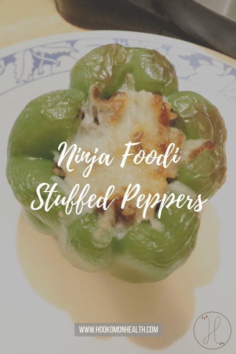 Ninja Foodi Stuffed Peppers - Hookom On Health Stuffed Peppers Ninja Foodi, Ninja Foodi Stuffed Bell Peppers, Stuffed Bell Peppers In Ninja Foodi, Cooking Stuffed Peppers, Lasagna Stuffed Peppers, Low Carb Stuffed Peppers, Slow Cooker Stuffed Peppers, A Balanced Meal, Stuffed Peppers Recipe