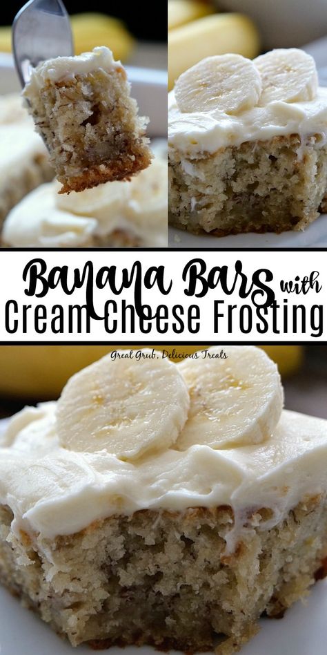 Banana Bars With Frosting, Banana Cake Bars With Cream Cheese Frosting, Banana Nut Bars With Cream Cheese Frosting, Banana Squares Cream Cheese, Best Banana Bars With Cream Cheese Frosting, Banana Cream Cheese Cupcakes, Banana Bread Brownies With Cream Cheese Frosting, Banana Bars With Maple Frosting, Desserts With Banana Pudding