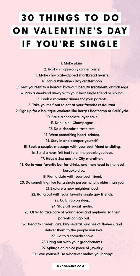 What to do on Valentine's Day Valentines Things To Do, What To Do For Valentines Day, Solo Valentines Day, What To Do On Valentines Day, Single On Valentines Day, Things To Do On Valentines Day Single, What To Do On Valentines Day Single, Valentine's For Singles, Velantine Week Days List