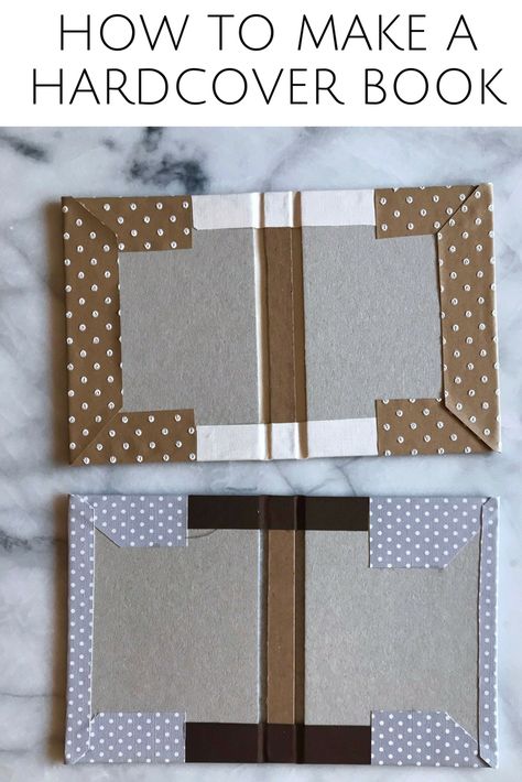 Book binding - hard cover DIY Hard Cover Book Binding, Diy Cardboard Book Cover, Diy Planner Binding, Beginner Book Binding, How To Make A Paperback Into A Hardcover, Diy Cloth Book Cover, Make Your Own Book Cover, Fan Fiction Book Binding, Bookbinding For Beginners