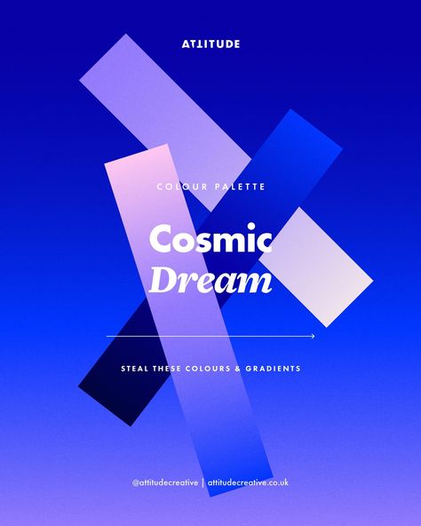 Cosmic Dream 💙 A palette of 6 colours + 4 gradients + 4 colour combos for you to play around with in your digital designs! These are some of my favourite colours to use in abstract gradient artworks, what sort of project would you use it for? #colorpalette #colorlove #colorinspo #colours #colourpop #colorful #boldcolors #colourart #colorinspiration #brandinginspiration #brandcolors #colorgradient #designresources Gradient Color Design, Abstract Gradient, Business Website Design, Colour Combos, Color Inspo, Personal Brand, Colour Palettes, Business Website, Branding Inspiration