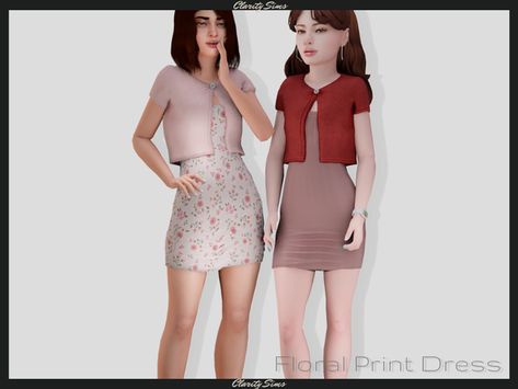 Floral Print - Dress Child | Patreon Sims 4 Preteen Outfits, Sims 4 Cc Lookbooks Clothing Child, Sims 4 Cc Child Lookbook, Clarity Sims, Sims 4 Cc Child Clothes Girl Patreon, Sims 4 Teenage Pregnancy Mod, Girls Formal Wear, Ts4 Patreon, Girls Dres