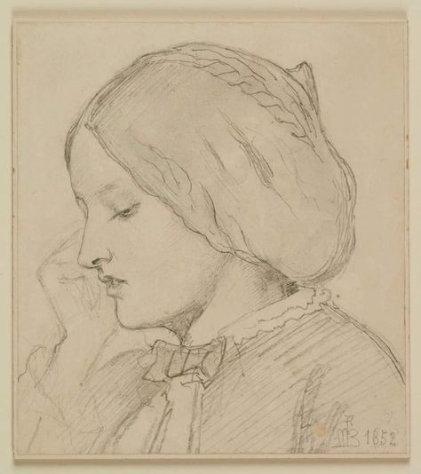 Lizzie Siddal, Pre Raphaelites, Self Portrait Drawing, Emma Hill, Everett Millais, Pre Raphaelite Brotherhood, Pre Raphaelite Art, Edward Burne Jones, Burne Jones