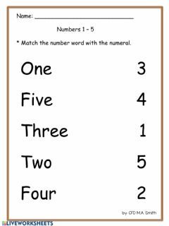 Numbers & Number Words Language: English Grade/level: Preschool / Grade 1 School subject: Math Main content: Numbers Other contents: Number Words Number Name Worksheet, Earth Day Worksheets, Number Words Worksheets, Numbers Activities, Number Names, Worksheet For Kindergarten, Test For Kids, Blooms Taxonomy, English Activities For Kids