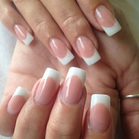 Fully sculptured french acrylic using nailartists products Decent Nails, Faded French Nails, French Square Nails, Tanned Brunette, Faded French, White Tip Nails, Nail Tip Designs, French Manicure Nails, French Tip Acrylic Nails