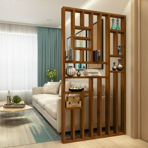 room divider Nordic wood door off the entrance cabinet shelf creative hollow small restaurant off th Room Partition Wall, Minimalist Studio, Wall Partition Design, Home Engineering, Modern Room Divider, Living Room Divider, Divider Design, Living Wall Decor, Living Room Partition