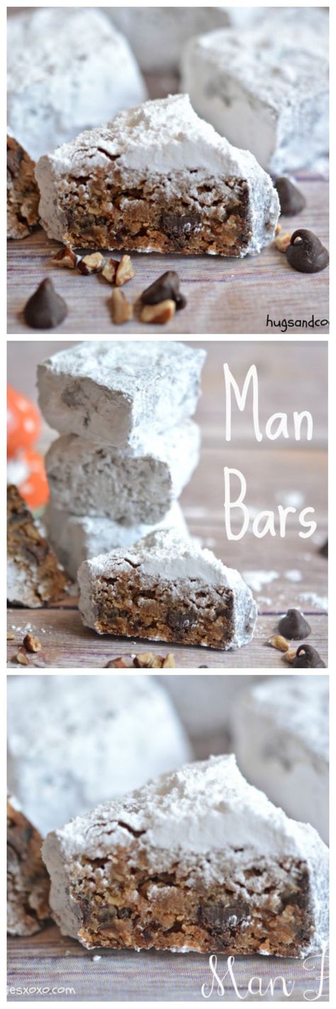 Man Bars - Hugs and Cookies XOXO Man Bars Recipe, 8x8 Pan, Gooseberry Patch, Manly Man, Man Bars, Cookie Bar, Bar Recipe, Bar Cookies, Brownie Bar