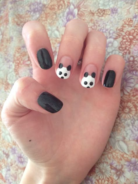 Red Panda Nail Art, Panda Nails Art, Panda Nails Designs, Panda Nail Art Design, Panda Nails, Panda Nail Art, Nail Nail Designs, Acrylic Nails Ideas, Summer Nails Art