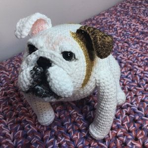 Crochet Bulldog, French Bulldog Crochet Pattern, Toy Bulldog, Double Crochet Decrease, Diy Crochet Toys, Crochet Dog Patterns, Crochet Decrease, Crochet Amigurumi Free, Custom Crochet