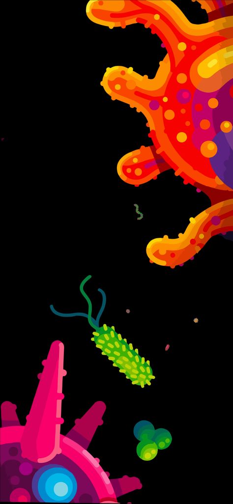 Kurzgesagt wallpaper 4k Kurzgesagt Poster, Kurzgesagt Illustration, Bacteria Wallpaper, Kurzgesagt Art, Kurzgesagt Wallpaper, Wallpaper 4k Aesthetic, Rita Rossweisse, Colored Wallpaper, Top Illustration