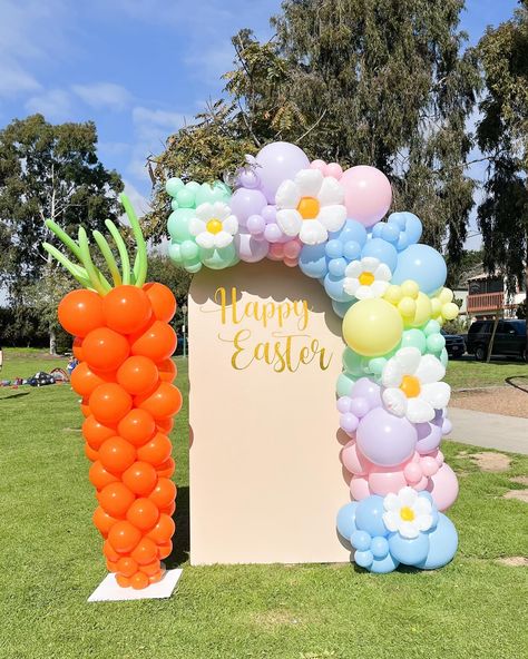 Easter inspo as Easter is right around the corner 🐰 Public announcement: We are fully booked for Easter weekend 2024 🥕 We are so excited to share all the pretty installs our clients chose for next week 💕 If you are planning an event please fill out our inquiry form, we highly recommend booking 3-4 weeks in advance to secure your date. Fully Booked, Easter Backdrops, Easter Weekend, Balloon Backdrop, Balloon Decorations Party, Around The Corner, Balloon Decorations, Happy Easter, Event Planning