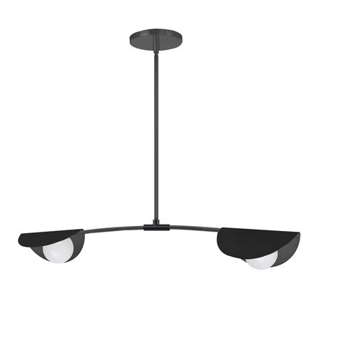 Wrought Studio Faithann 2 - Light Unique/Statement Pendant | Wayfair Black Light Fixtures, Black Light Fixture, Linear Suspension, Suspension Light, Black Pendant, Home Ceiling, Glass House, Ceiling Light Fixtures, Joss And Main