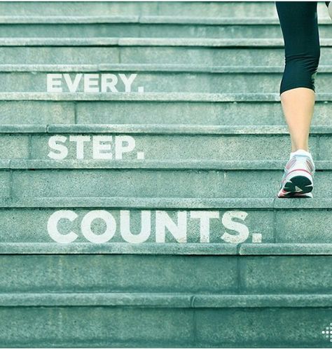 Every step counts. Steps Challenge, Walking Quotes, Steps Quotes, Walking Program, Walking Club, 10000 Steps A Day, Walking Challenge, Walking For Health, Challenges Funny