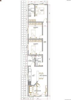 Narrow House Plans, Narrow Lot House, Indian House Plans, Long House, Small House Floor Plans, Narrow House, Tiny House Floor Plans, Apartment Plans, Building Plans