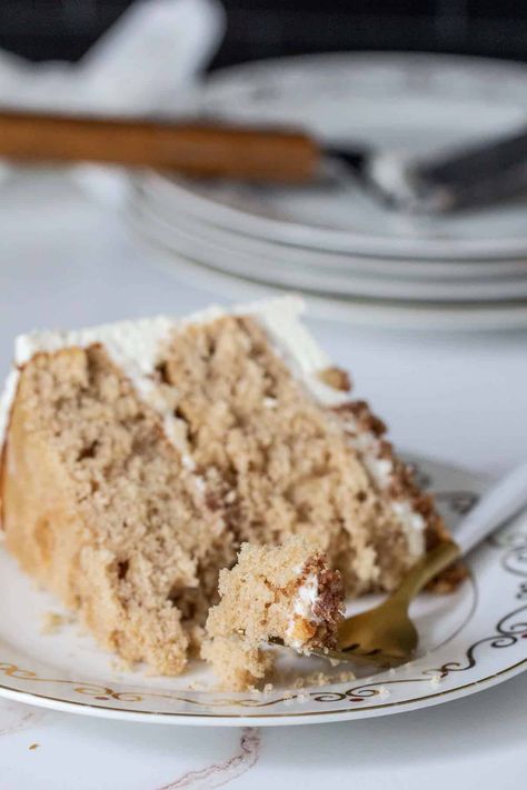 If you love cinnamon, you'll adore this snickerdoodle cake! Light and fluffy with a simple buttercream frosting, it's a must-make for your next celebration. Snickerdoodle Layer Cake, Snickerdoodle Cake Recipe Easy, Snickerdoodle Sheet Cake, Gluten Free Snickerdoodle Cake, Cinnamon Cake With Cream Cheese Frosting, Snickerdoodle Cake From Box Cake, Vanilla Cinnamon Cake, Snickerdoodle Cake Pops, Homemade Cinnamon Cake