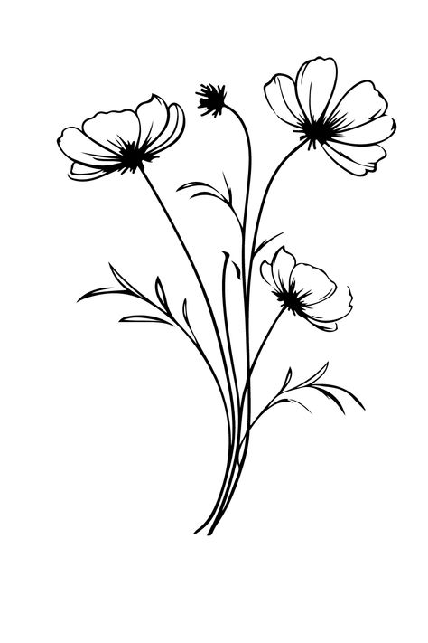 Traceable Flowers Free Printable, Traceable Flowers, Flowers Clipart, Clipart Black And White, Flower Printable, Free Printable, Free Printables, Clip Art, Bike