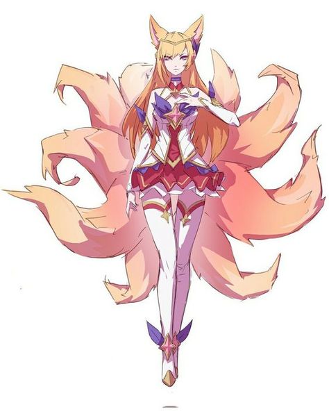 Starguardian Ahri, Ahri Anime, Star Guardian Ahri, Ahri Skins, Ahri Wallpaper, Zed League Of Legends, Ahri Lol, Magical Girl Outfit, Champions League Of Legends