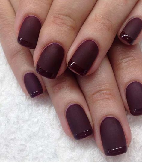 Burgundy Nail Designs, Matte Nail Art, French Tip Nail Designs, Nail Colors Winter, Matte Nails Design, Dots Nails, Burgundy Nails, Super Nails, Winter Nail Designs