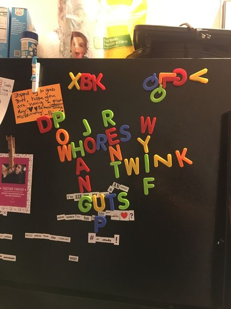 Alphabet Fridge Magnets Aesthetic, Alphabet Magnets Aesthetic, Fridge Magnets Aesthetic, Magnets Aesthetic, Slender Mansion, Alphabet Magnets, Gucci Slides, Fridge Decor, Party Scene