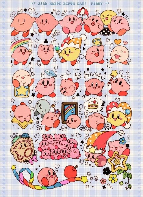 Kirby Sticker Sheet, Kirby Pokemon, Feminine Wallpaper, Kirby Character, Japanese Drawings, Kirby Art, Hello Kitty Characters, Hello Kitty Drawing, Pokemon Coloring