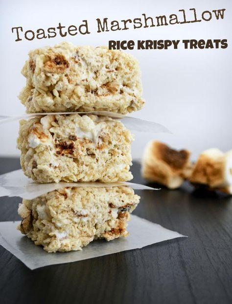 Mallow and Co: Toasted Marshmallow Rice Krispy Treats Smores Bar Recipe, Rice Krispies Recipe, Rice Krispie Bars, Easy Summer Dessert Recipes, Krispie Treats Recipe, Krispy Treats, Rice Krispy, Cereal Treats, Easy Summer Desserts