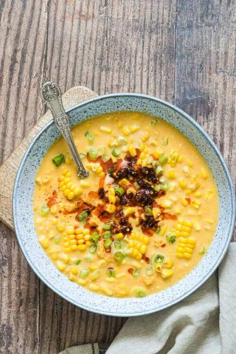 Ww Instant Pot Recipes, Instant Pot Corn Chowder, Sweetcorn Chowder, Weight Watchers Instant Pot Recipes, Weight Watchers Instant Pot, Sweetcorn Soup, Instant Pot Corn, Sweet Corn Soup, Sweet Potato Curry