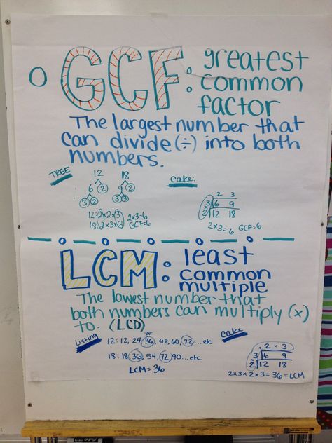 GCF and LCM anchor chart Lcm And Gcf Anchor Chart, Gcf And Lcm Anchor Chart, Gcf Anchor Chart, Lcm Anchor Chart, Lcm Worksheet, Gcf And Lcm, Math Terms, Lcm And Gcf, Math Tutoring