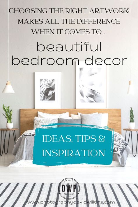 The bedroom is an important space that deserves beautiful décor & choosing the right artwork is a vital part of decorating a bedroom to create a wonderful mood.  Wall art & pictures come in many styles & colours & this guide will show you ideas & give you some tips & inspiration for your bedroom décor. Best Wall Art, Beautiful Bedroom Decor, Bedroom Frames, Bedroom Style, Best Wall, Beautiful Bedrooms, Bedroom Styles, Bedroom Art, Wall Art Pictures