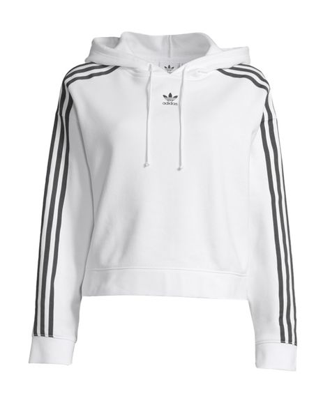 Zip Up Hoodie Outfit, Adidas Cropped Hoodie, Adidas Crop, Sports Luxe, Adidas White, Hoodie Outfit, Adidas Tops, Bodycon Midi, Sportswear Women