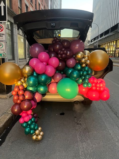 Up Balloons, Balloon Decor, Pack Up, In A Car, Balloon Art, Balloon Garland, Jewel Tones, Ornament Wreath, Styled Shoot