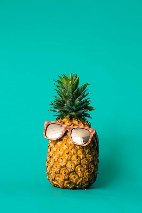 Pineapple With Sunglasses, Sunglasses Art, Pineapple, Art Print, Sunglasses, High Quality, Photography, Blue, Art