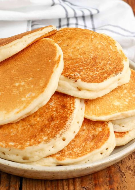 Eggless Pancakes Soft Fluffy Pancakes, Pancakes Without Eggs, Eggless Pancake Recipe, Eggless Pancakes, Amish Breakfast Casserole, Rhubarb Crunch, Baked Apple Fritters, Fruit Sugar Cookies, Easy Christmas Candy Recipes