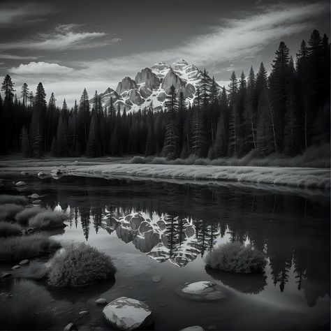 Photography in the style of Ansel Adams captures the essence of the natural world in a way that is both timeless and mesmerizing. Known for his stunni... -  #Adamsstyle #Ansel #photography Mezzotint Prints, Cloudy Photography, Ansel Adams Photos, Board Photography, Adam Style, Elements And Principles, Black And White Landscape, The Natural World, Ansel Adams