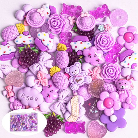 PRICES MAY VARY. Sweet & Colorful: Our candy charms come in a variety of cute shapes and colors, including rainbows, hearts, lollipops, cakes, clouds, and gummy bears; Perfect for adding a pop of color to your DIY crafts and scrapbooking projects Durable & Reusable: Made of high-quality resin, our candy slime charms are lightweight, brightly colored, and won't change color easily; They're also skin-friendly, reusable, and can maintain their shape and condition even with long-term use Educational Candy Slime, Candy Charms, Fake Candy, Slime Charms, Purple Resin, Candy Ornaments, Purple Candy, Fabric Accessories, Scrapbooking Diy