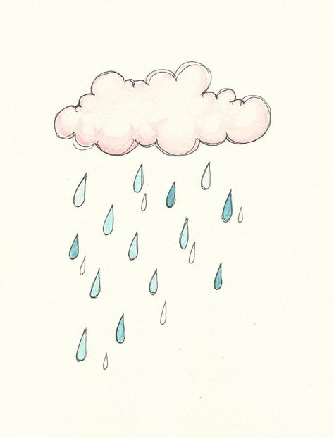 Clouds And Rain Drawing, Cloud Raining Drawing, Cute Rain Drawing, Rain Cloud Doodle, Raining Cloud Tattoo, Rainy Cloud Drawing, Rainy Cloud Tattoo, Raining Tattoo, Rain Cloud Drawing