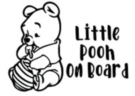 Baby On Board Decal, Baby On Board, Pooh Bear, Baby Crafts, Baby Shirts, Window Stickers, Baby Disney, Baby Blanket Crochet, Black White Red