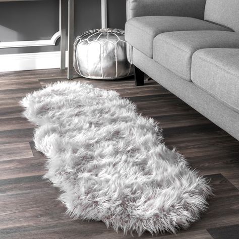 Light grey area rug